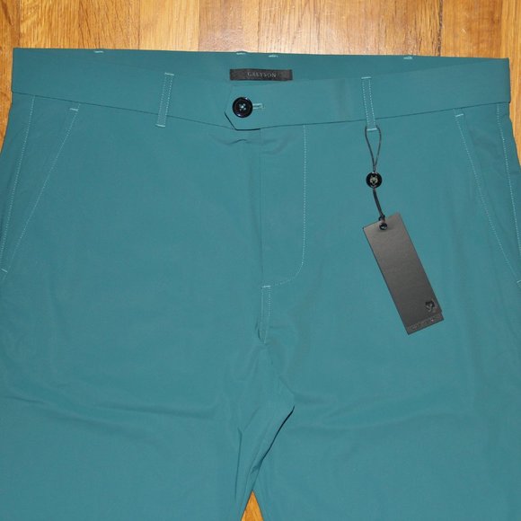 Greyson Montauk Jogger Golf Pants Mens 36 Garter Green - Picture 4 of 8